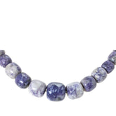 Jay King Sterling Silver Violet Stone Graduated Bead Necklace 18" .925